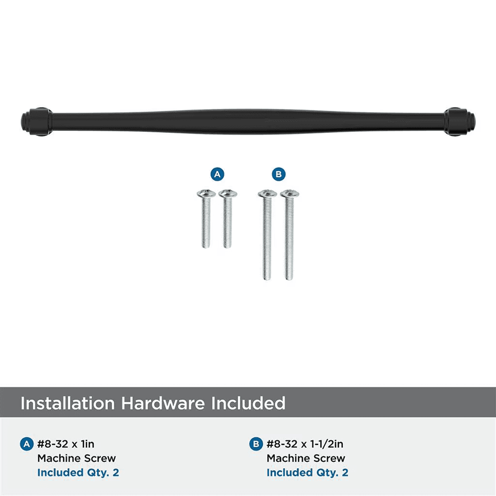 256mm Enlivity Cabinet Pull, Matte Black Alt 2 - Image