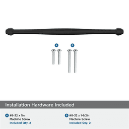 256mm Enlivity Cabinet Pull, Matte Black Alt 2 - Image