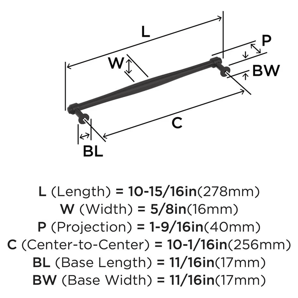 256mm Enlivity Cabinet Pull, Oil-Rubbed Bronze Alt 1 - Image