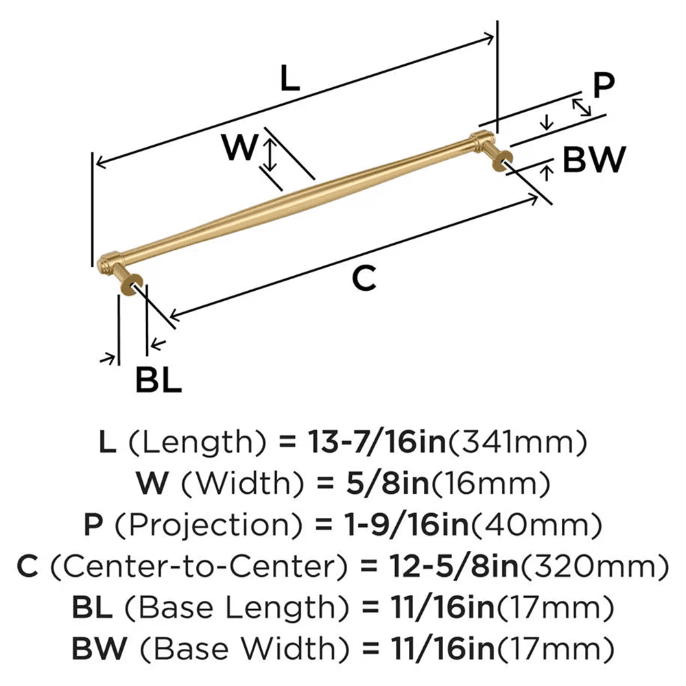 320mm Enlivity Cabinet Pull, Champagne Bronze Alt 1 - Image