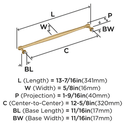 320mm Enlivity Cabinet Pull, Champagne Bronze Alt 1 - Image