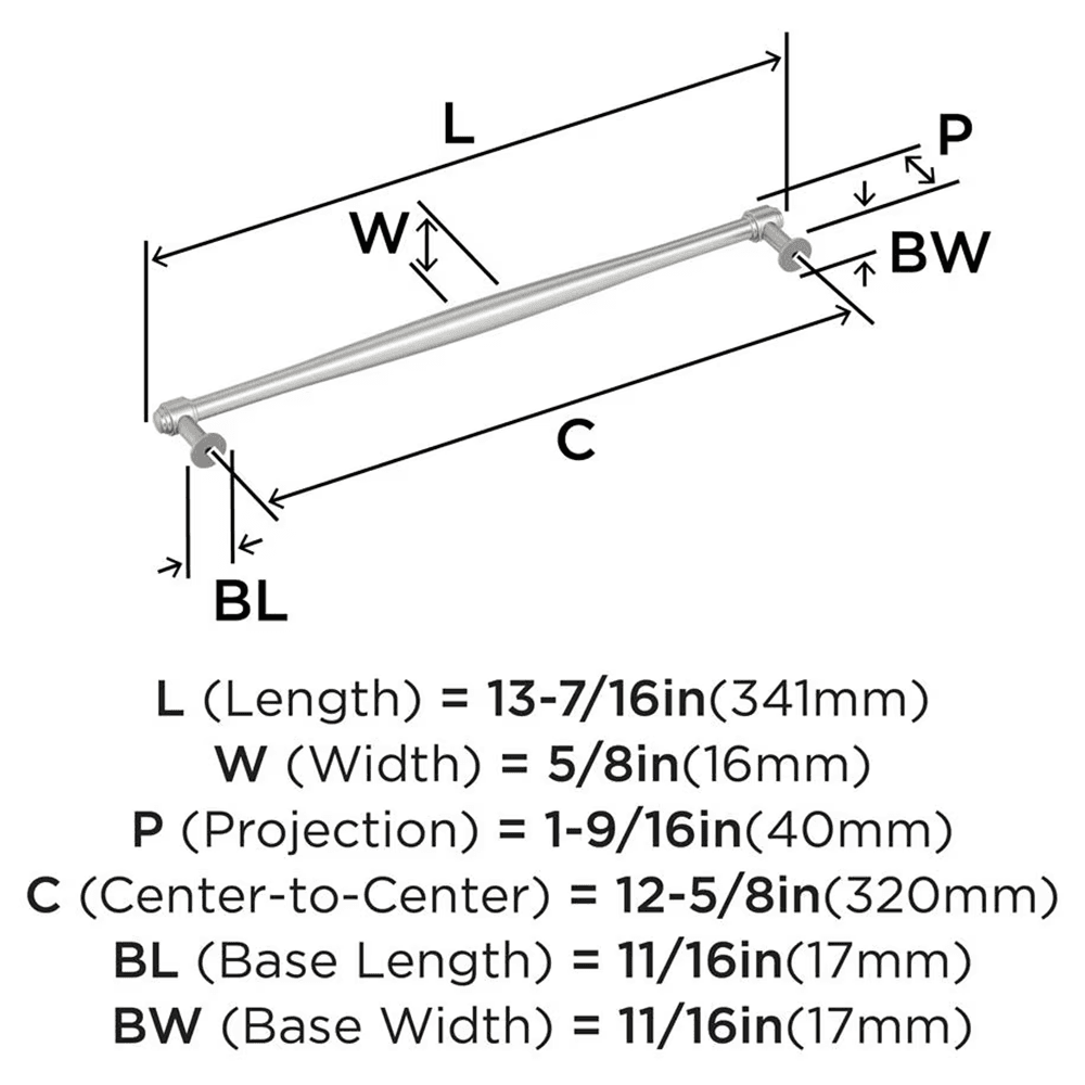 320mm Enlivity Cabinet Pull, Satin Nickel Alt 1 - Image