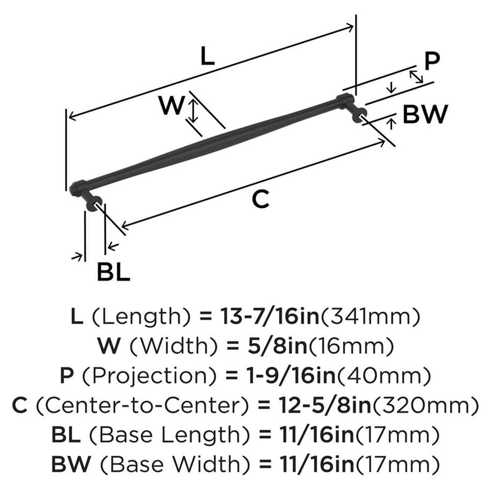 320mm Enlivity Cabinet Pull, Oil-Rubbed Bronze Alt 1 - Image