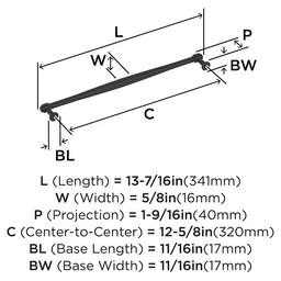 320mm Enlivity Cabinet Pull, Oil-Rubbed Bronze Alt 1 - Image