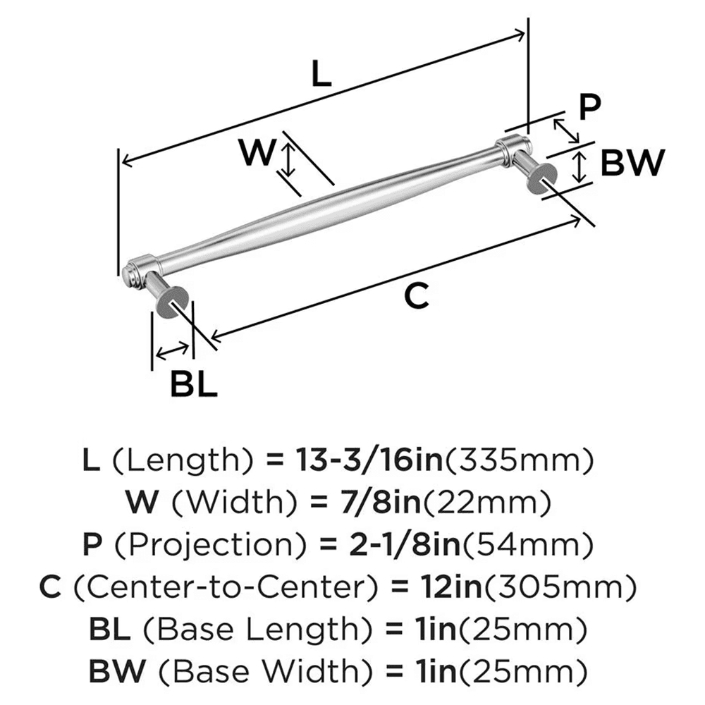 305mm Enlivity Appliance Pull, Polished Chrome Alt 1 - Image