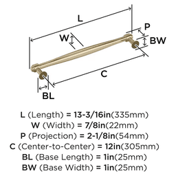 305mm Enlivity Appliance Pull, Golden Champagne Alt 1 - Image