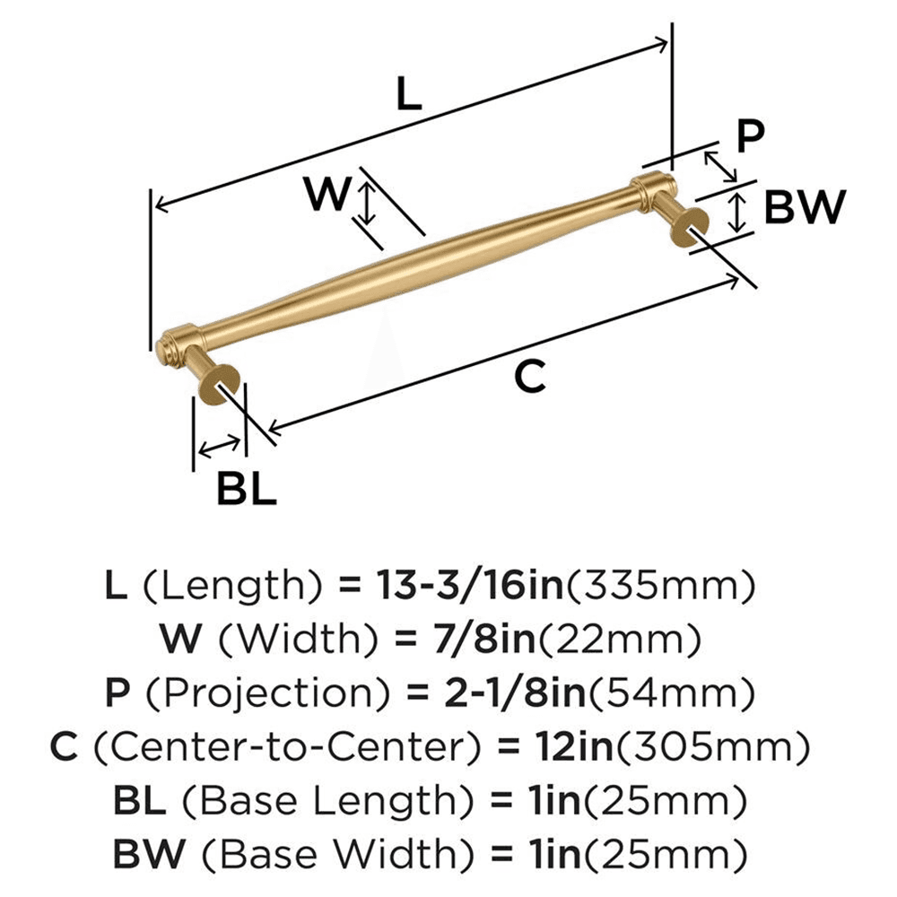 305mm Enlivity Appliance Pull, Champagne Bronze Alt 1 - Image
