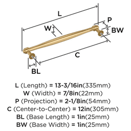 305mm Enlivity Appliance Pull, Champagne Bronze Alt 1 - Image