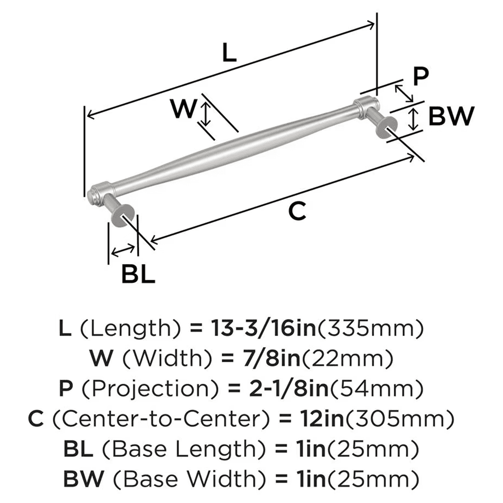 305mm Enlivity Appliance Pull, Satin Nickel Alt 1 - Image
