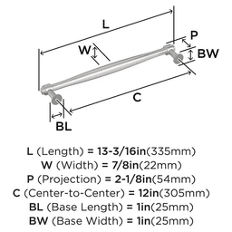 305mm Enlivity Appliance Pull, Satin Nickel Alt 1 - Image