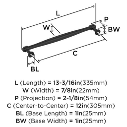 305mm Enlivity Appliance Pull, Matte Black Alt 1 - Image