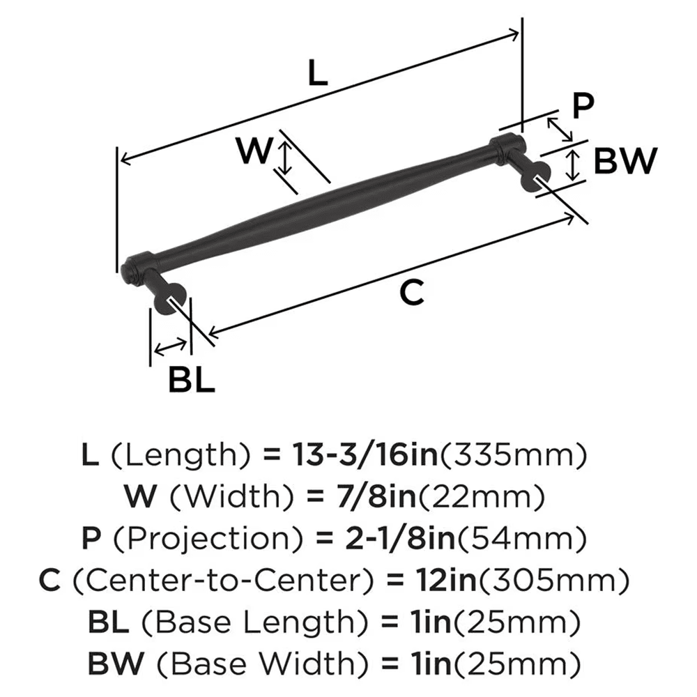 305mm Enlivity Appliance Pull, Oil-Rubbed Bronze Alt 1 - Image