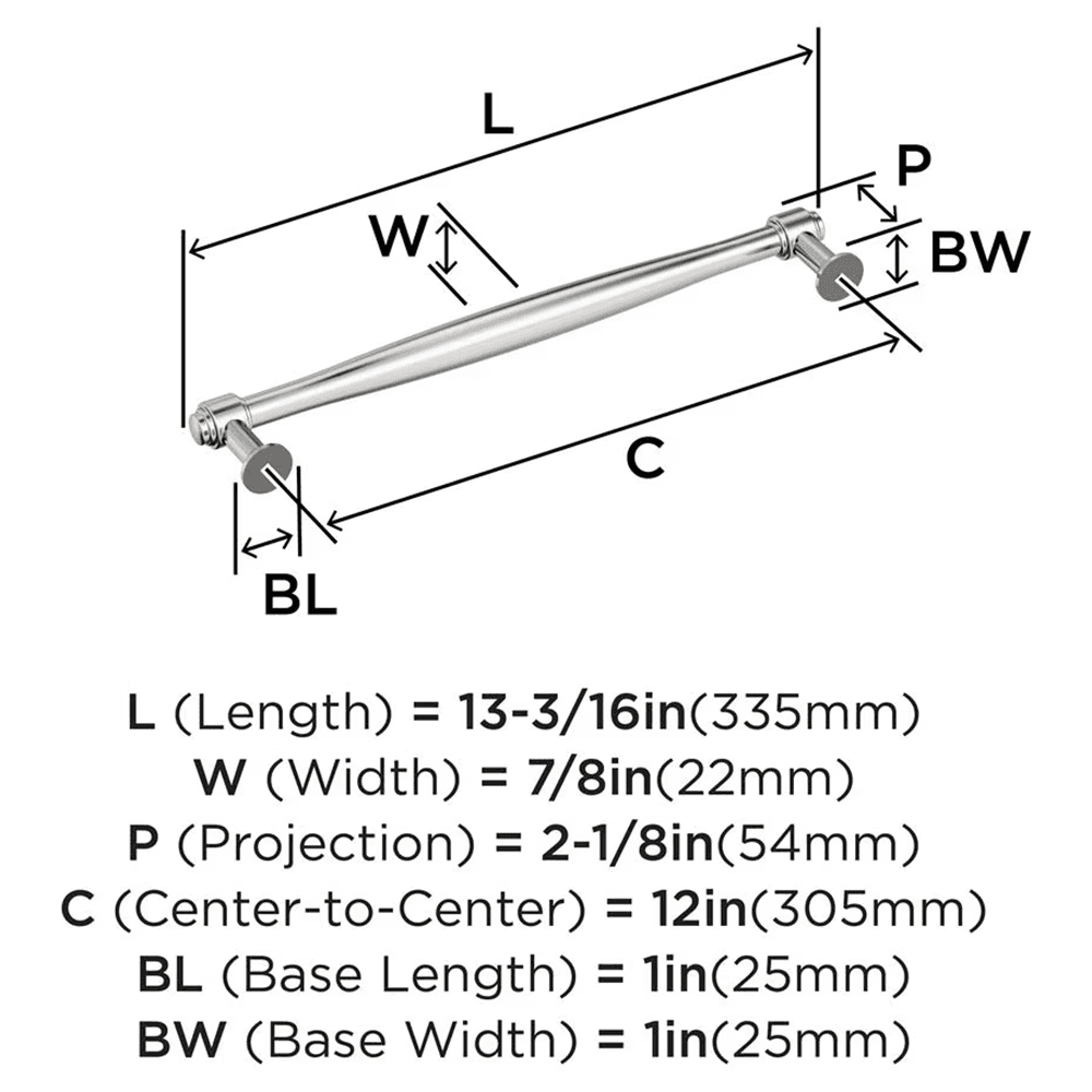 305mm Enlivity Appliance Pull, Polished Nickel Alt 1 - Image