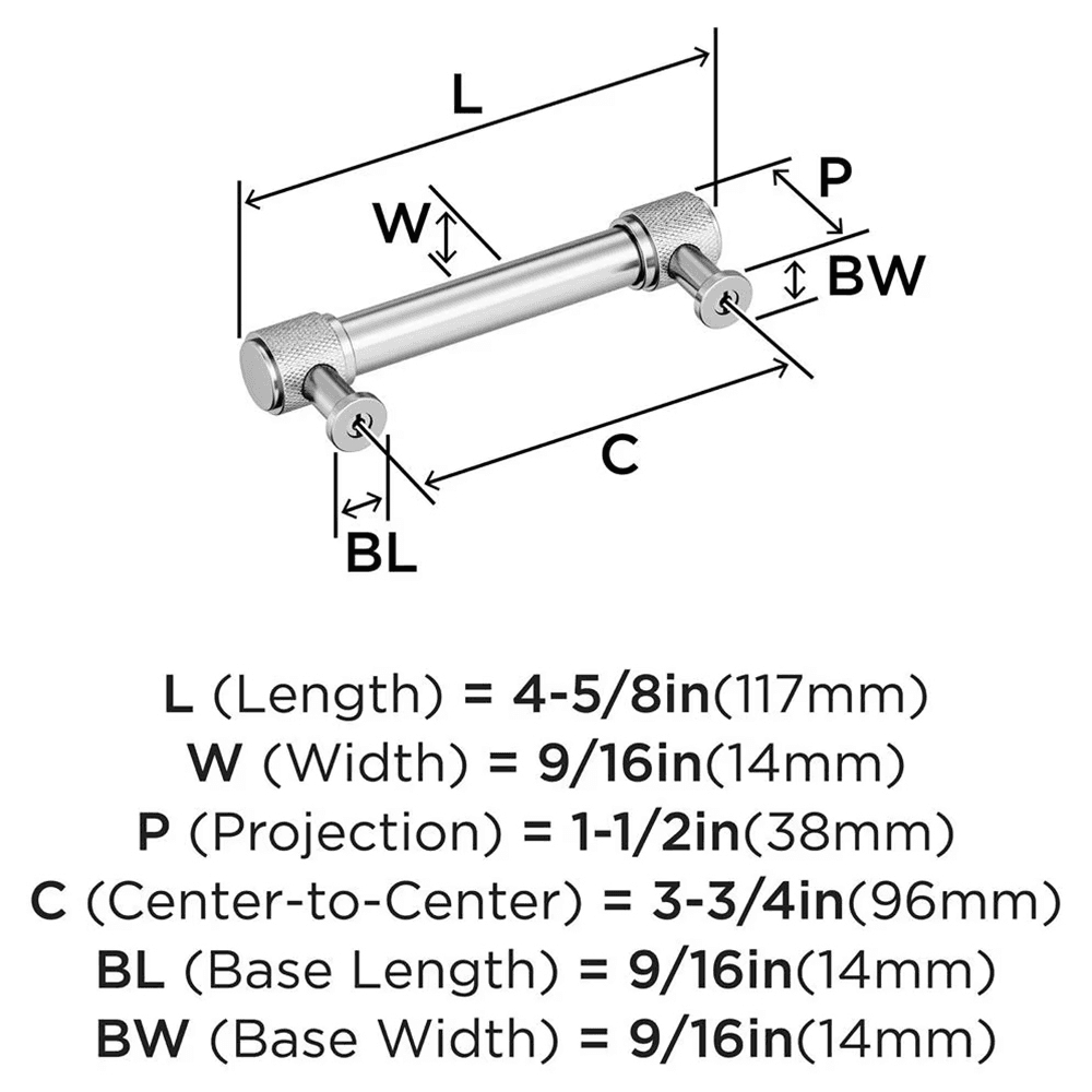 96mm Faraday Cabinet Pull, Satin Nickel Alt 1 - Image