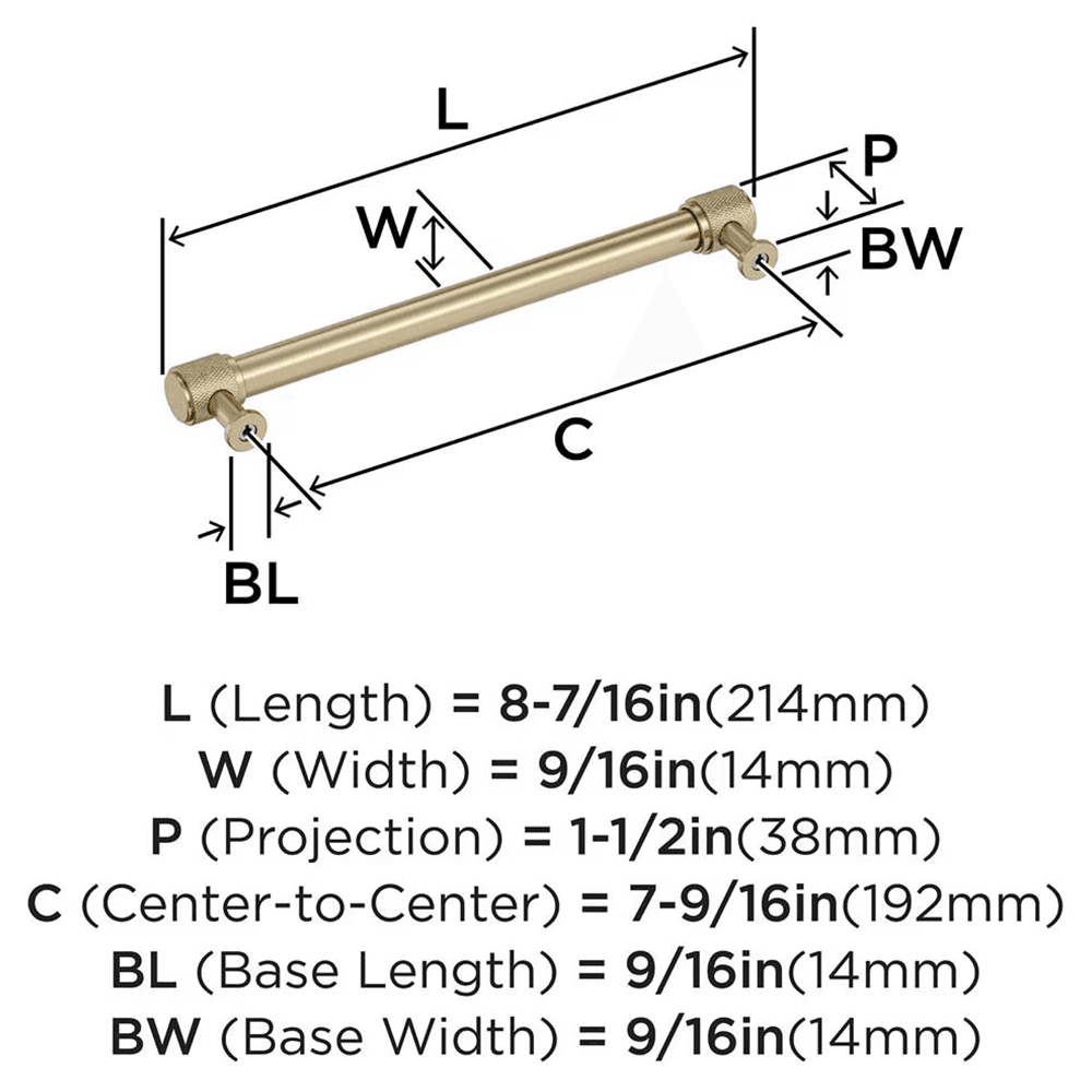 192mm Faraday Cabinet Pull, Golden Champagne Alt 1 - Image