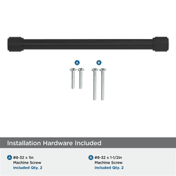 192mm Faraday Cabinet Pull, Matte Black Alt 2 - Image