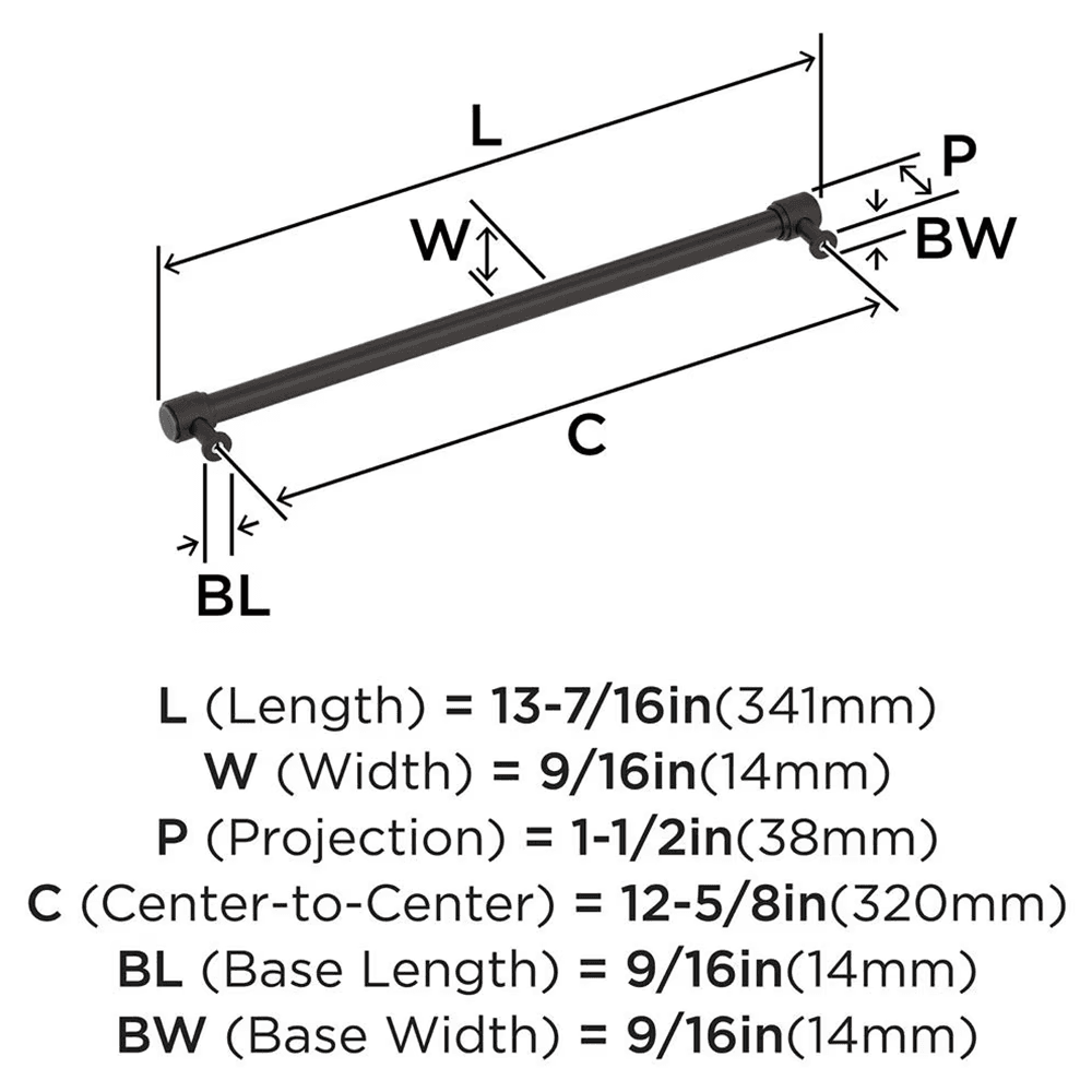 320mm Faraday Cabinet Pull, Oil-Rubbed Bronze Alt 1 - Image