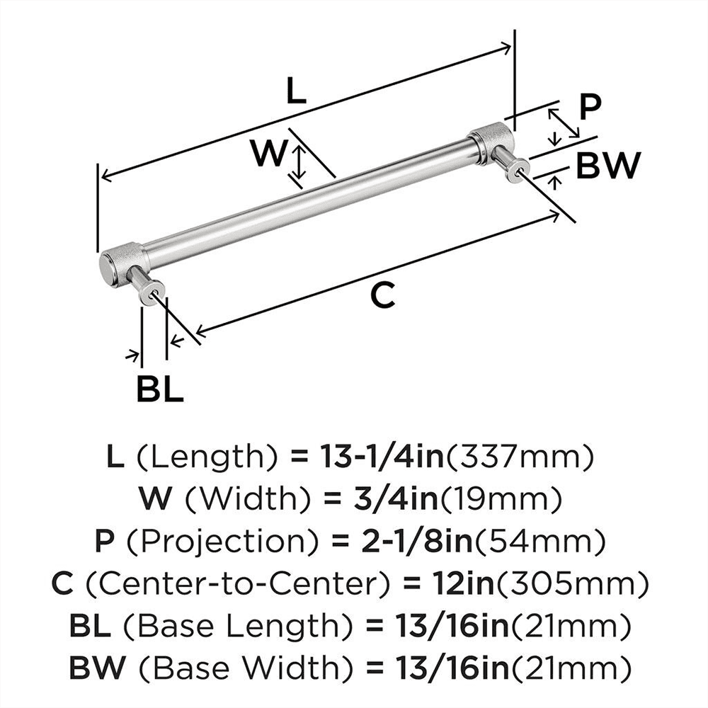305mm Faraday Appliance Pull, Polished Nickel Alt 1 - Image