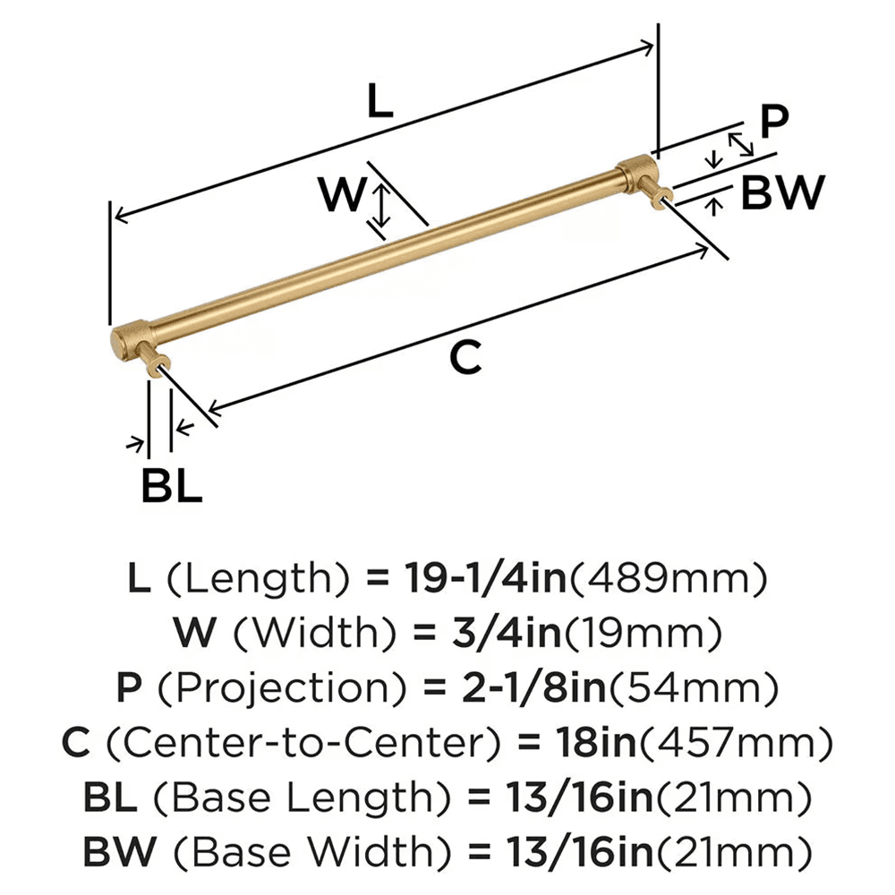 457mm Faraday Appliance Pull, Champagne Bronze Alt 1 - Image
