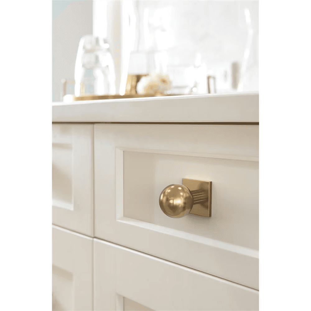 30mm Ladera Square Cabinet Knob Backplate, Champagne Bronze Alt 3 - Image