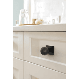 30mm Ladera Square Cabinet Knob Backplate, Matte Black Alt 3 - Image