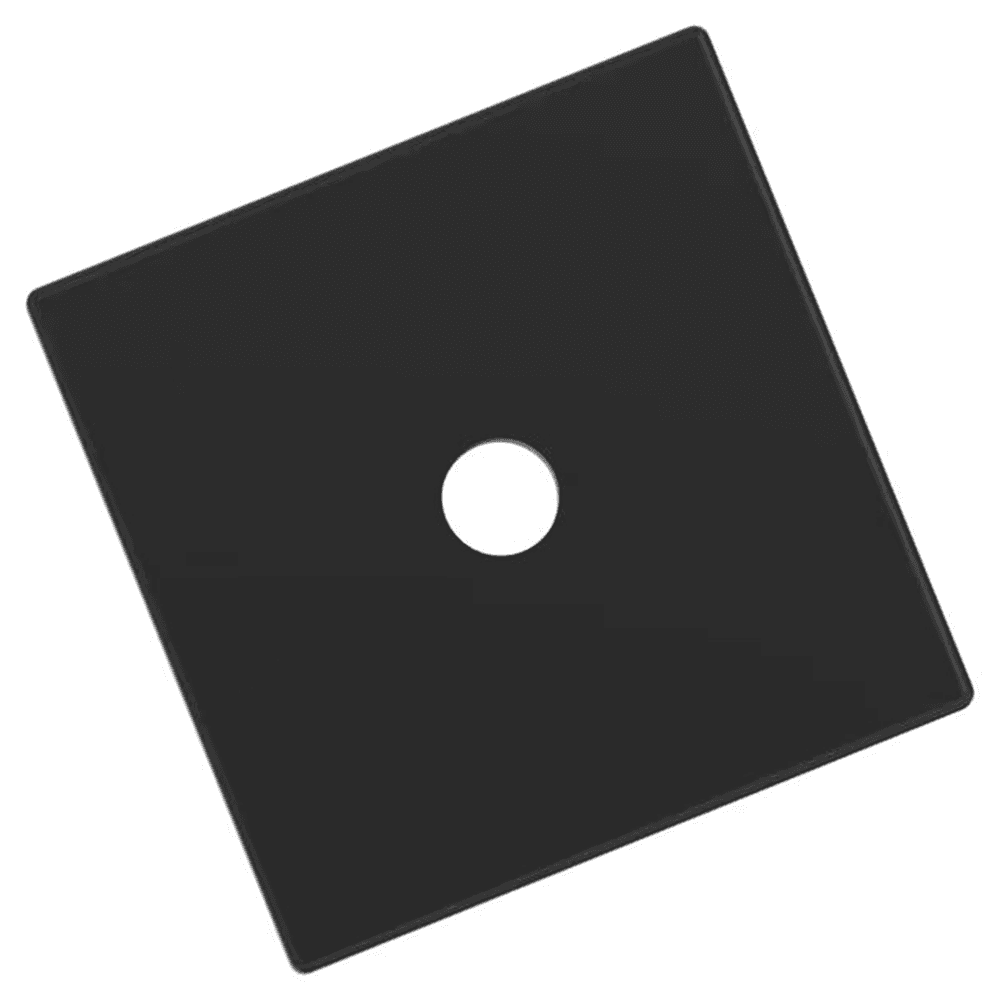 30mm Ladera Square Cabinet Knob Backplate, Matte Black Main - Image