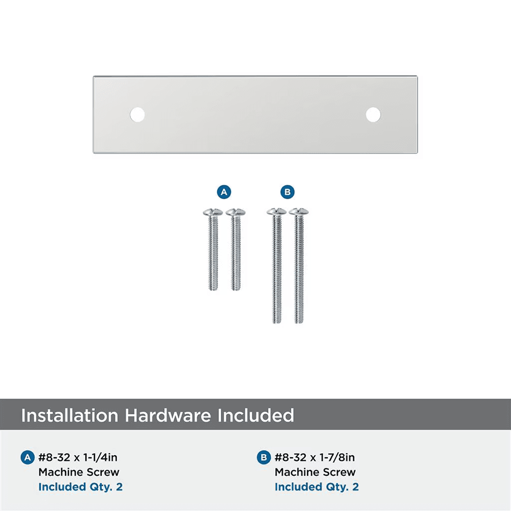 76mm Ladera Rectangle Cabinet Pull Backplate, Polished Chrome Alt 2 - Image