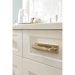 76mm Ladera Rectangle Cabinet Pull Backplate, Golden Champagne Alt 3 - Image