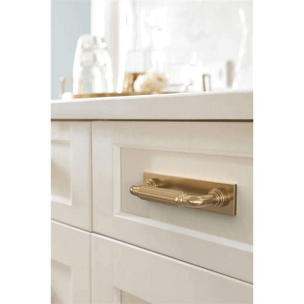 76mm Ladera Rectangle Cabinet Pull Backplate, Champagne Bronze Alt 3 - Image