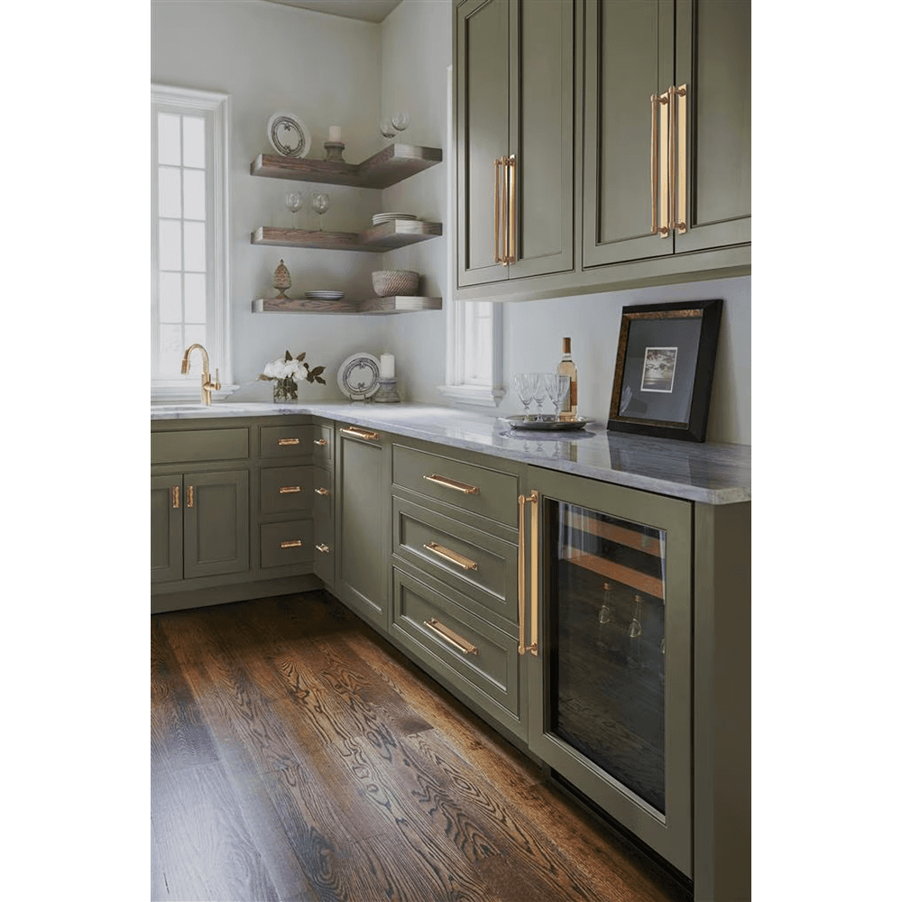 76mm Ladera Rectangle Cabinet Pull Backplate, Champagne Bronze Alt 4 - Image