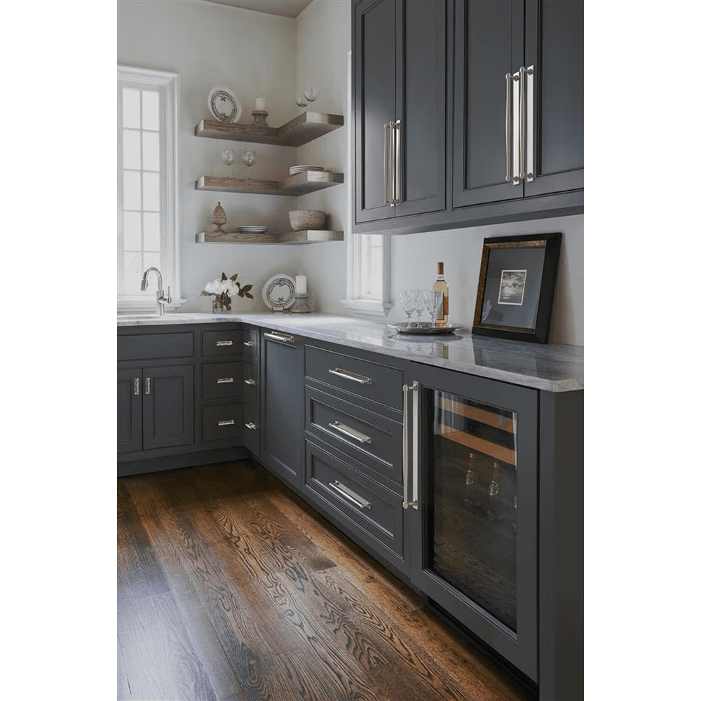 76mm Ladera Rectangle Cabinet Pull Backplate, Satin Nickel Alt 4 - Image