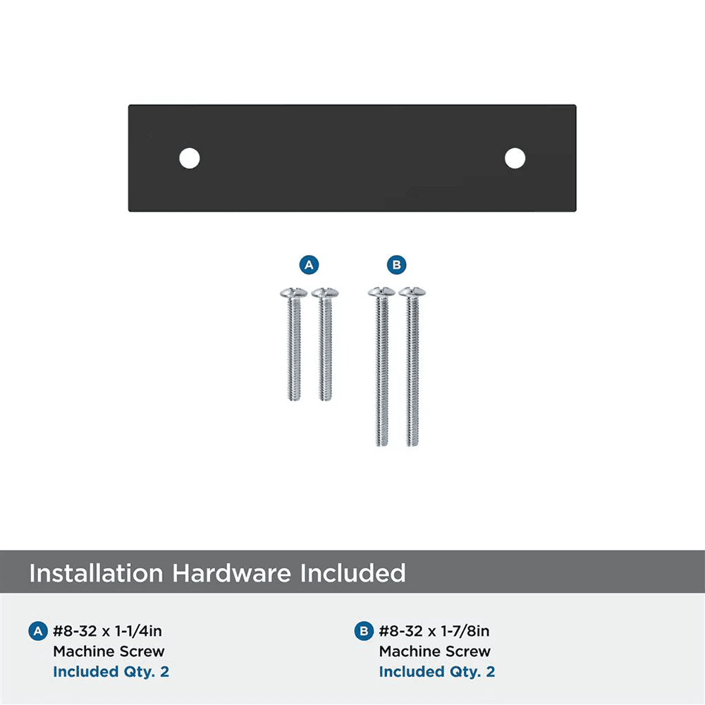76mm Ladera Rectangle Cabinet Pull Backplate, Matte Black Alt 2 - Image