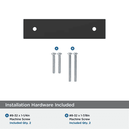 76mm Ladera Rectangle Cabinet Pull Backplate, Matte Black Alt 2 - Image