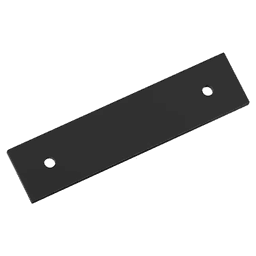 76mm Ladera Rectangle Cabinet Pull Backplate, Matte Black Main - Image