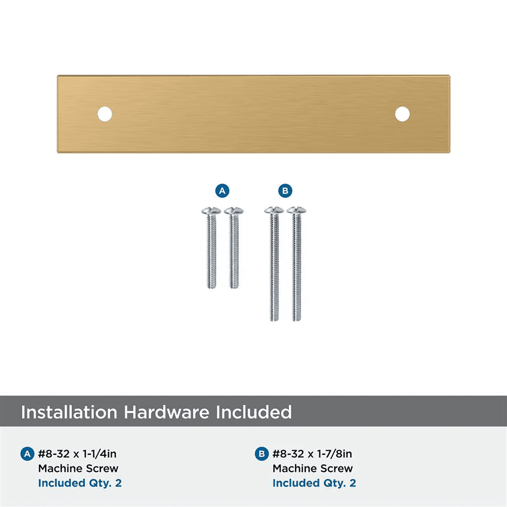 96mm Ladera Rectangle Cabinet Pull Backplate, Champagne Bronze Alt 2 - Image