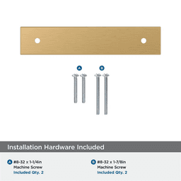 96mm Ladera Rectangle Cabinet Pull Backplate, Champagne Bronze Alt 2 - Image