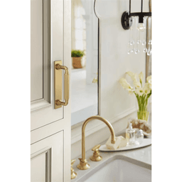 96mm Ladera Rectangle Cabinet Pull Backplate, Champagne Bronze Alt 3 - Image
