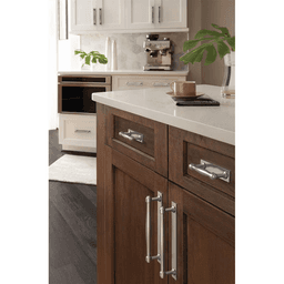 96mm Ladera Rectangle Cabinet Pull Backplate, Satin Nickel Alt 4 - Image