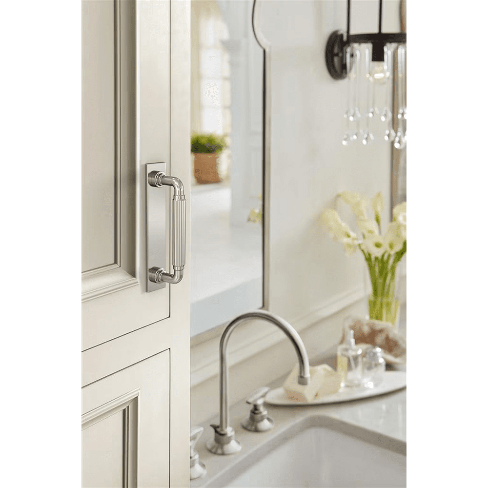 96mm Ladera Rectangle Cabinet Pull Backplate, Polished Nickel Alt 3 - Image