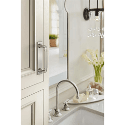 96mm Ladera Rectangle Cabinet Pull Backplate, Polished Nickel Alt 3 - Image