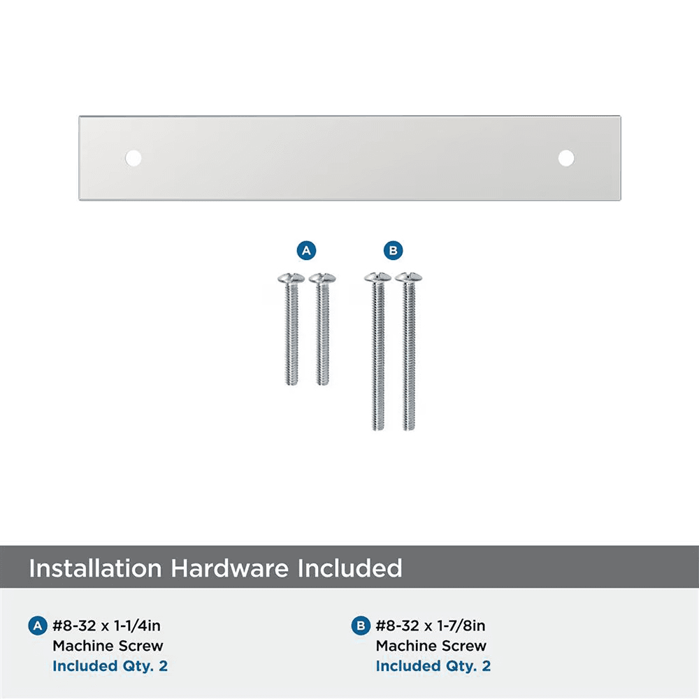 128mm Ladera Rectangle Cabinet Pull Backplate, Polished Chrome Alt 2 - Image