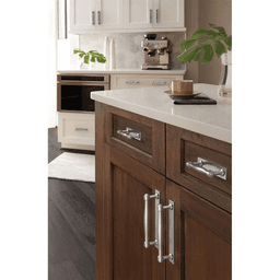 128mm Ladera Rectangle Cabinet Pull Backplate, Polished Chrome Alt 4 - Image