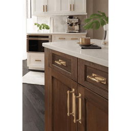 128mm Ladera Rectangle Cabinet Pull Backplate, Champagne Bronze Alt 4 - Image