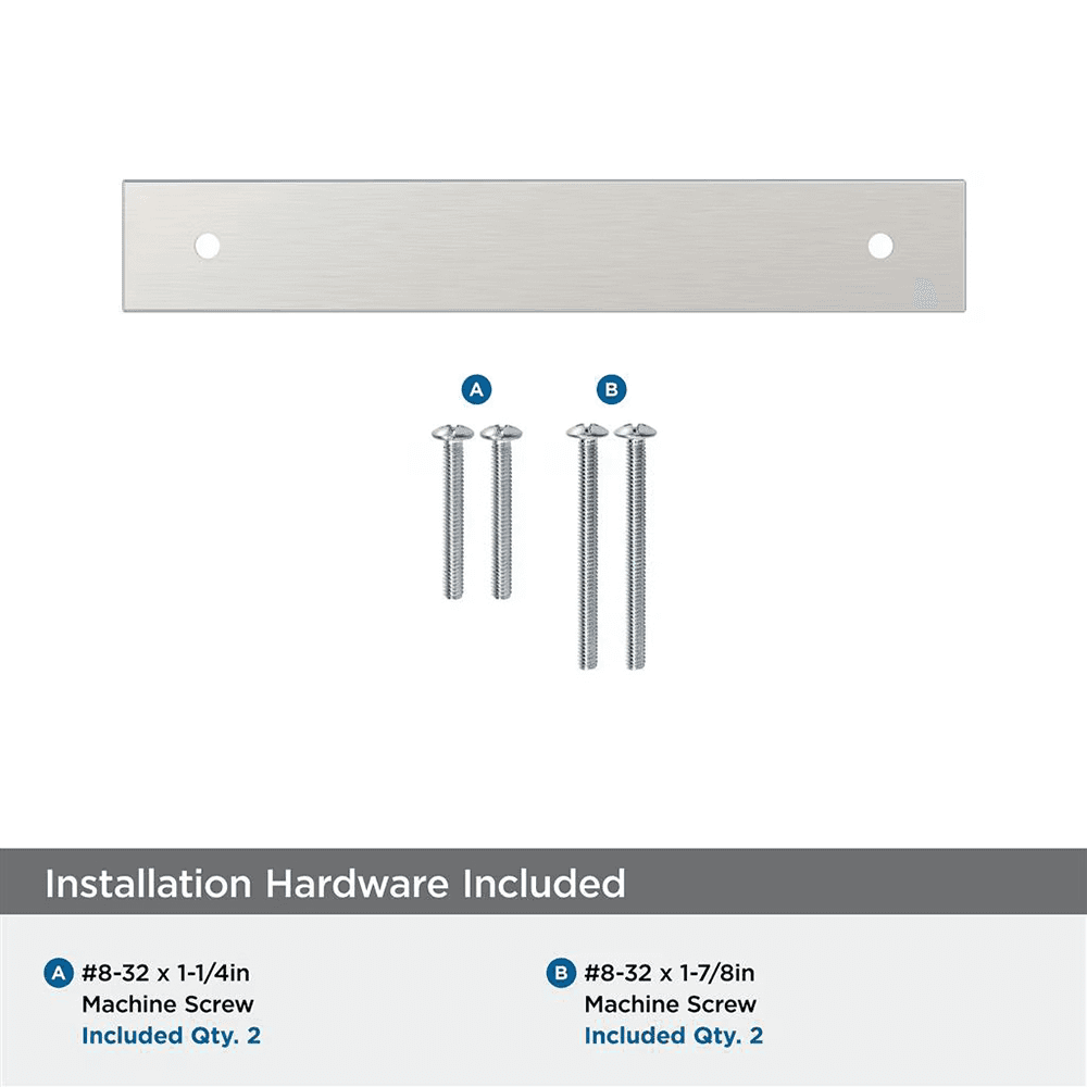 128mm Ladera Rectangle Cabinet Pull Backplate, Satin Nickel Alt 2 - Image