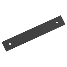 128mm Ladera Rectangle Cabinet Pull Backplate, Matte Black Main - Image