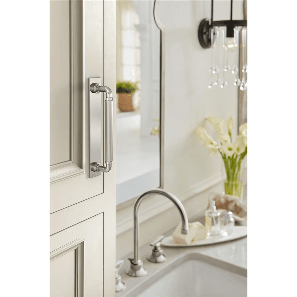 128mm Ladera Rectangle Cabinet Pull Backplate, Polished Nickel Alt 3 - Image