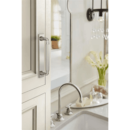 128mm Ladera Rectangle Cabinet Pull Backplate, Polished Nickel Alt 3 - Image