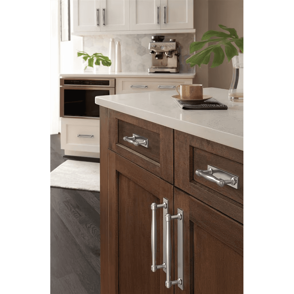 160mm Ladera Rectangle Cabinet Pull Backplate, Polished Chrome Alt 4 - Image