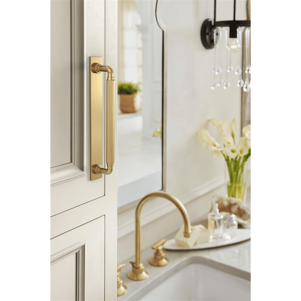 160mm Ladera Rectangle Cabinet Pull Backplate, Champagne Bronze Alt 3 - Image