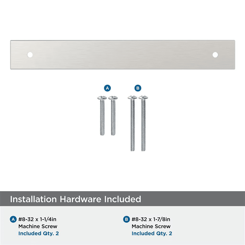 160mm Ladera Rectangle Cabinet Pull Backplate, Satin Nickel Alt 2 - Image